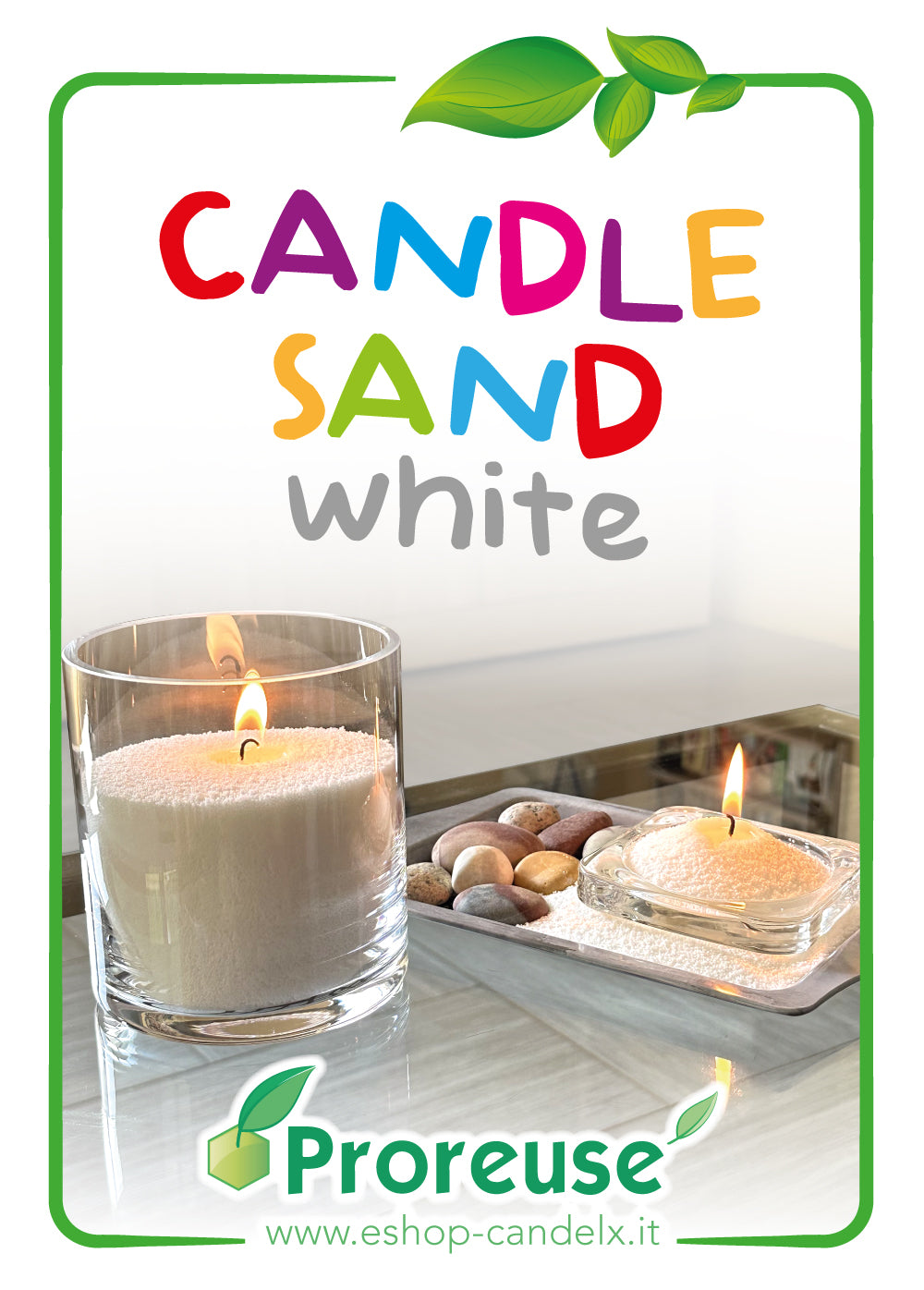 Kerzensand weiß, Wachs-Sand für Kerzen