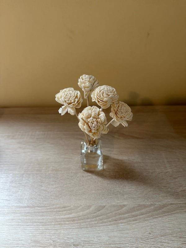 Bastoncini per diffusori con fiore, colore naturale