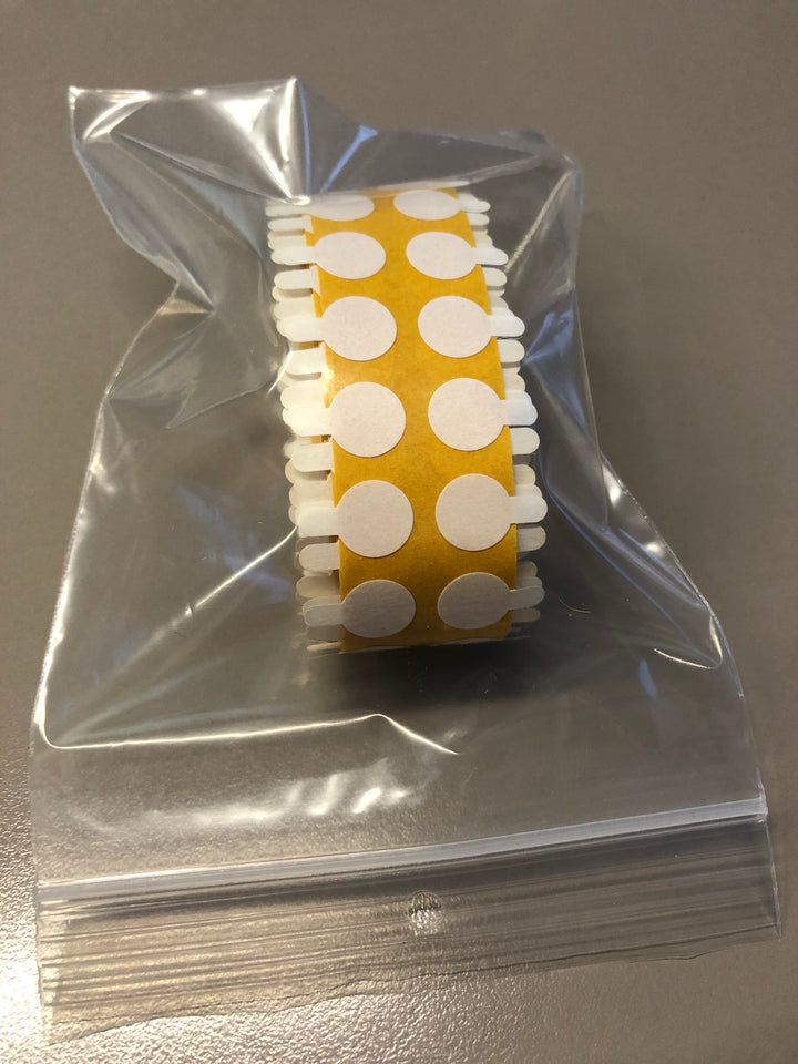 Biadesivi trasparente  per stoppino, diametro 15 mm, 200 pezzi