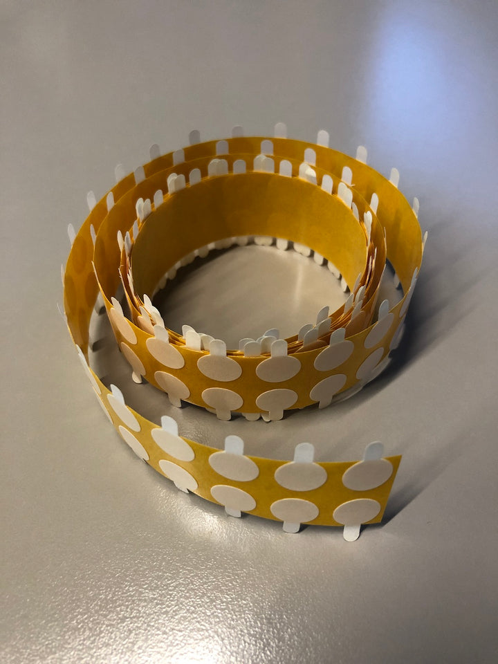 Biadesivi trasparente  per stoppino, diametro 15 mm, 200 pezzi