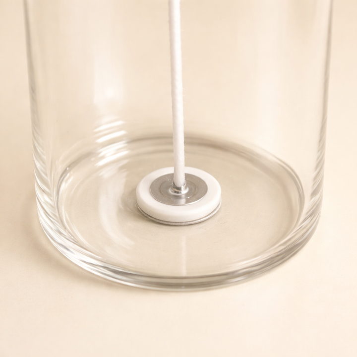 Biadesivi BIANCO per stoppino, 20 mm, 140 pezzi