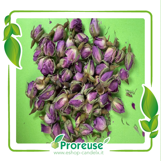 Boccioli di rose rosa essiccate   - 100 gr