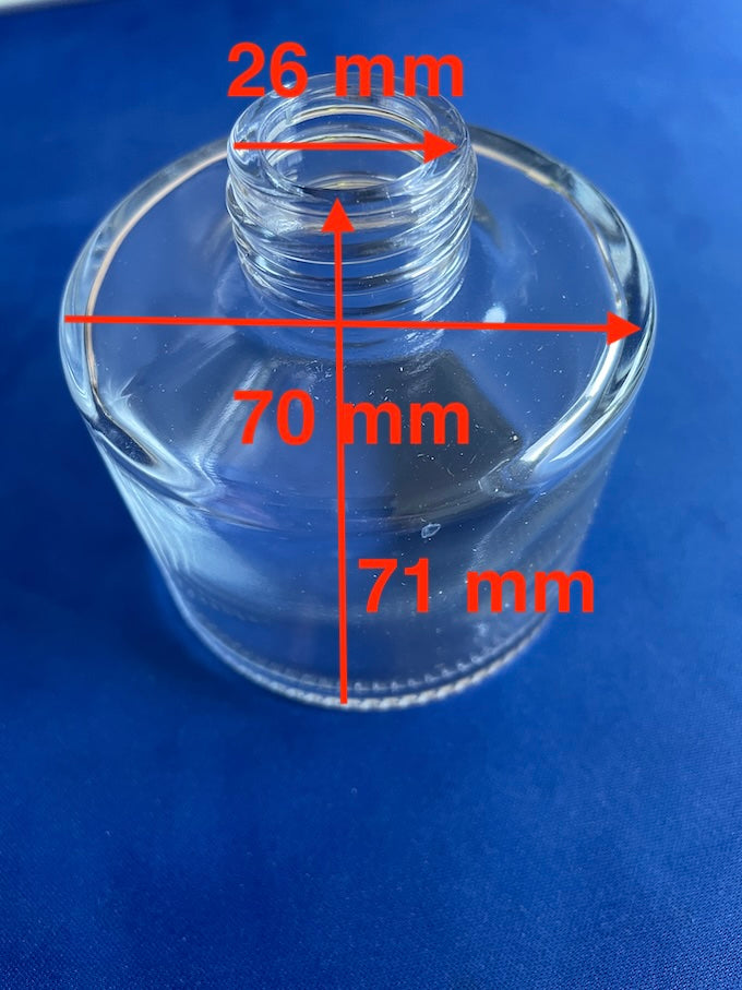 Bottiglia di vetro per profumatori ambiente, rotonda, 6 pz, 100 ml o 150 ml