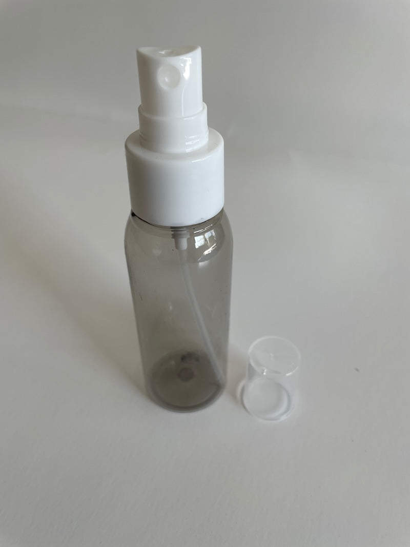 Bottiglia spray con nebulizzatore 60 ml, colore trasparente grigio, confezione da 5 pz