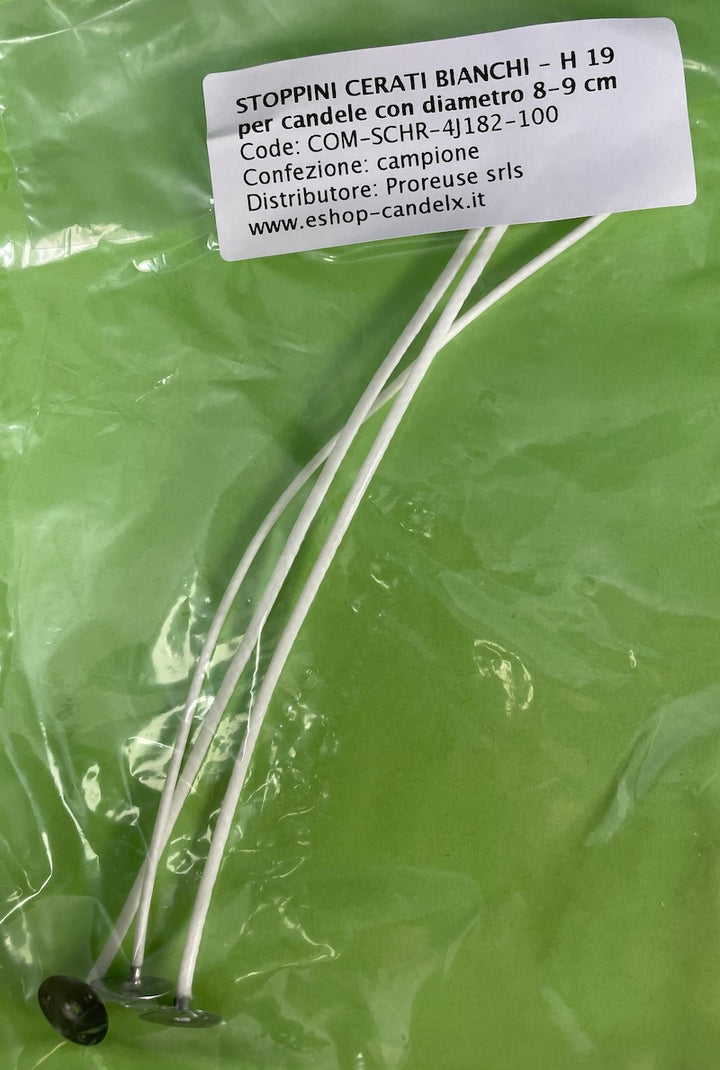 Campioni stoppini cerati per candele nei contenitori - 3 pz. per 4 tipi
