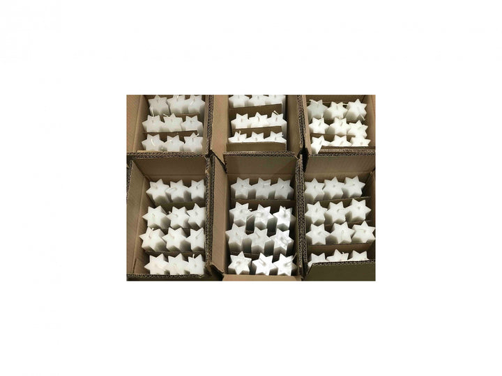Candela a forma di stella bianca, può essere usata per candele ad intaglio - carving candles