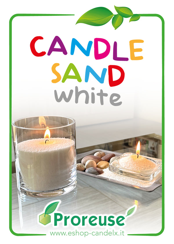 Candle sand white, sabbia di cera per candele