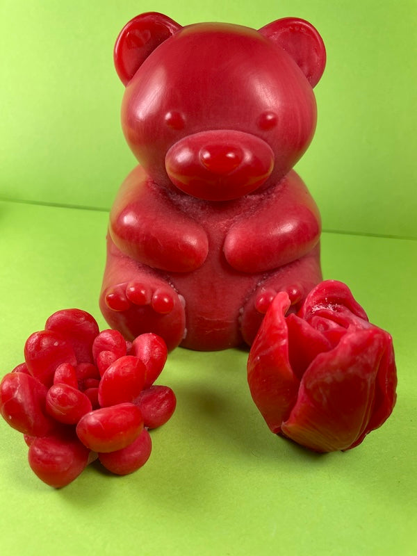 Cera di palma colorata rossa