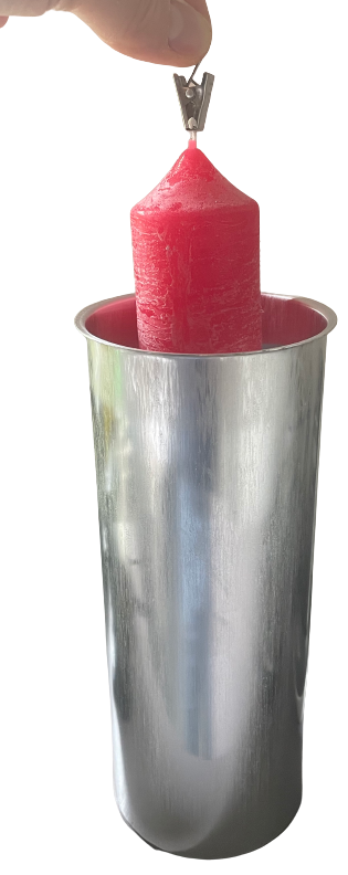Cilindro in metallo per cera