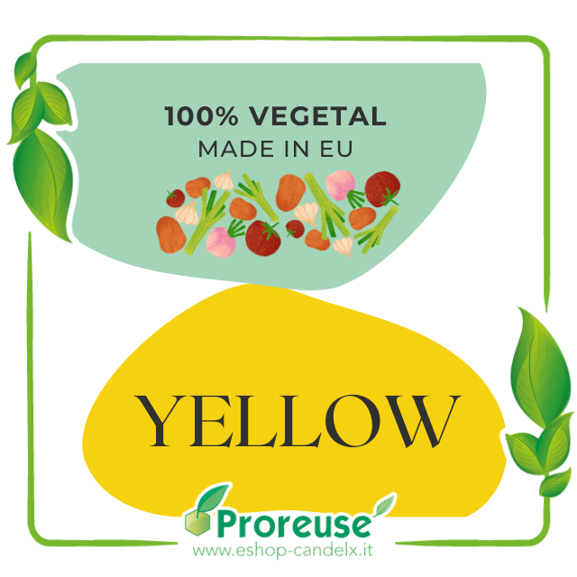 Colore Giallo, liquido, 100 % vegetale, per cera o per diffusori d&