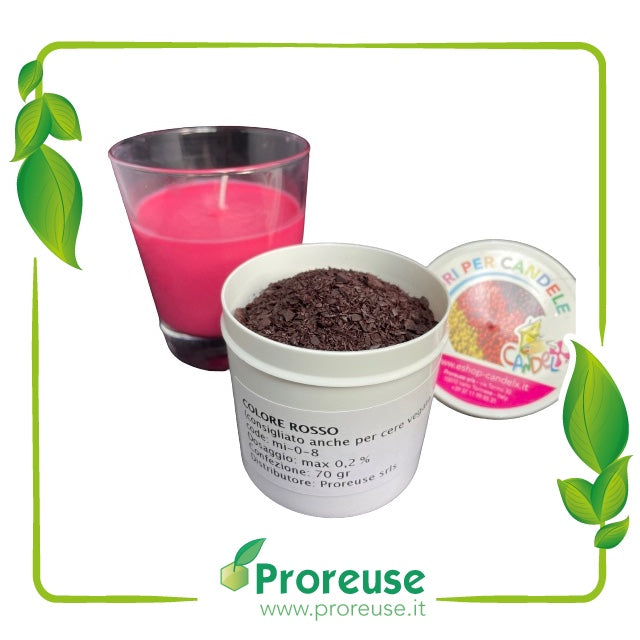 Colore ROSSO per cera con  maggiore compatibilità con cere vegetali , MI-0-8