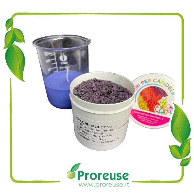 Colore VIOLETTO  per cera con  maggiore compatibilità con cere vegetali , MI -732-8