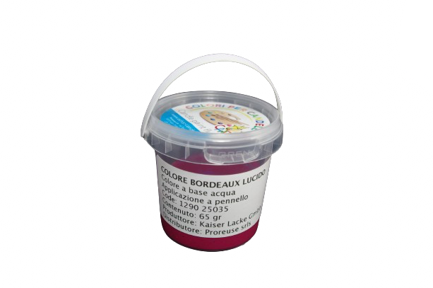 Colore acriclico bordeaux, a pennello, per cera o per gesso (1290 25035)