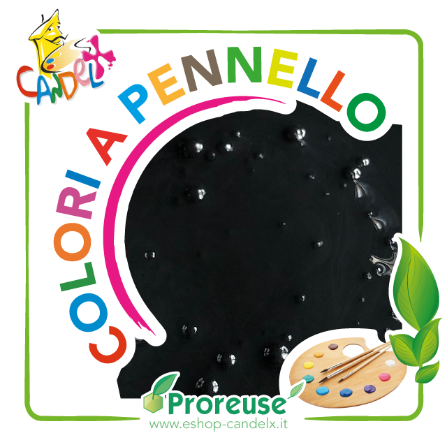 Colore acrilico nero, a pennello per cera o per gesso  (1290 24266)