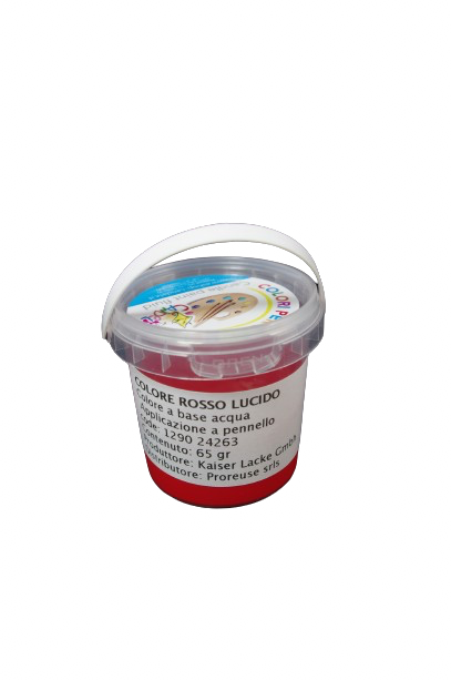 Colore acrilico rosso, a pennello , per cera o per gesso (1290 24263)