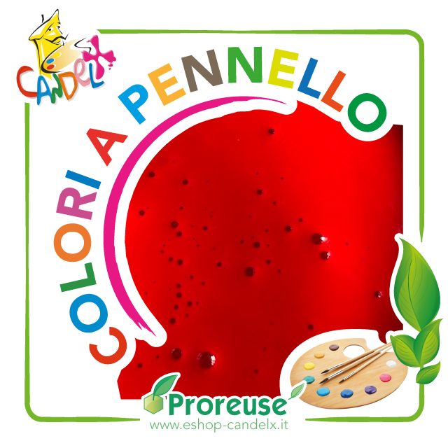 Colore acrilico rosso, a pennello , per cera o per gesso (1290 24263)