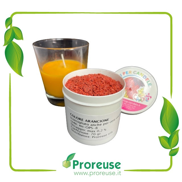 Colore arancione  per cera con  maggiore compatibilità con cere vegetali , MI-OPS-8