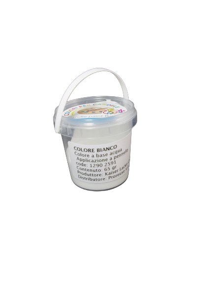 Colore bianco acrilico, a pennello , per cera o per gesso (1290 2591)