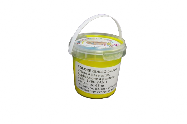 Colore giallo acrilico,  a pennello per cera o per gesso (1290 24261)
