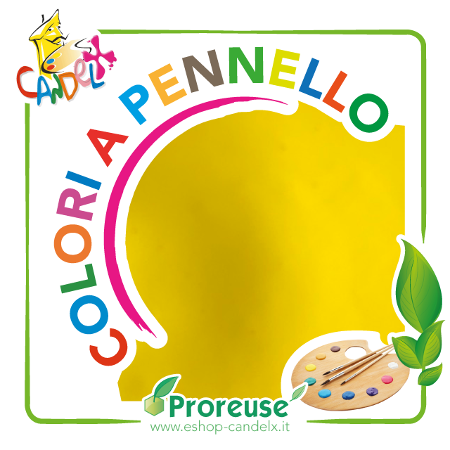 Colore giallo acrilico,  a pennello per cera o per gesso (1290 24261)