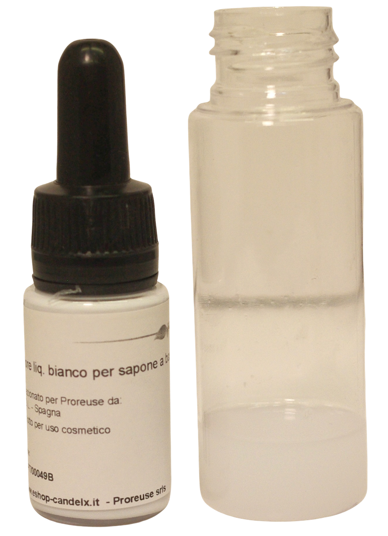 Colore liquido bianco per sapone a base di glicerina vegetale