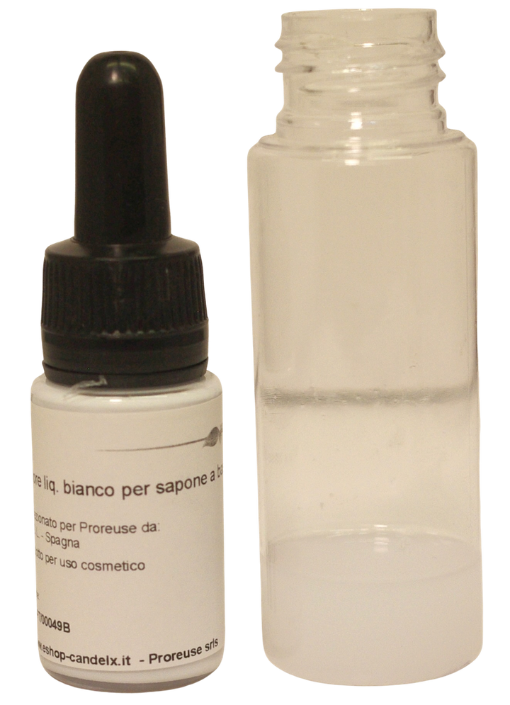 Colore liquido bianco per sapone a base di glicerina vegetale