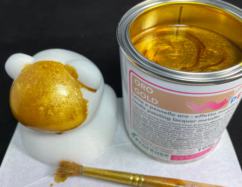 Colore oro,  a pennello, per cera o per gesso