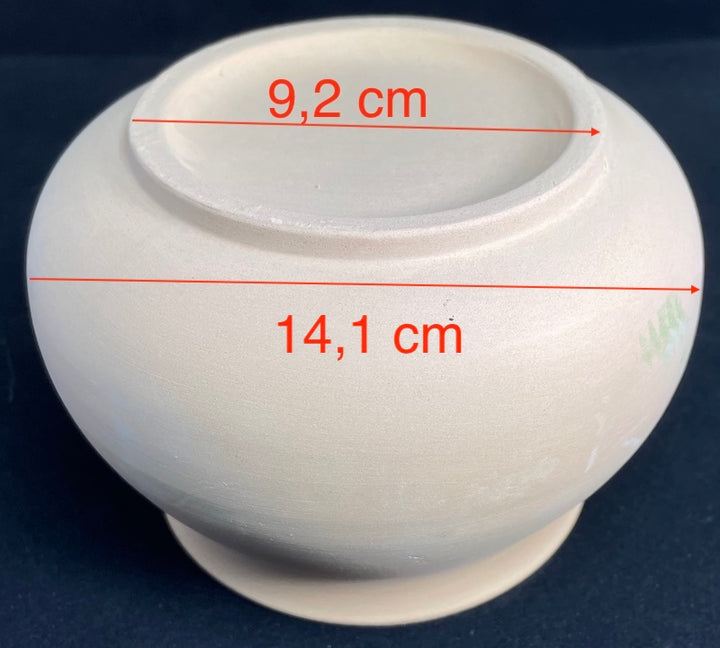 Contenitore in terra cotta per candele con sabbia di cera / candle sand