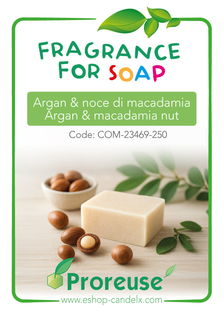 Fragranza per sapone: Argan &amp; Noce di Macadamia