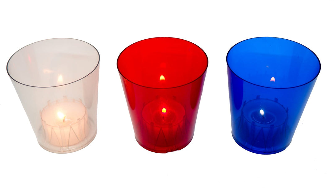 Flambeaux per processione - colore blu - Confezione da 36 pezzi