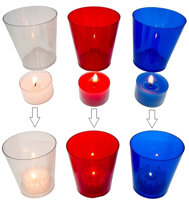 Flambeaux per processione - colore blu - Confezione da 36 pezzi