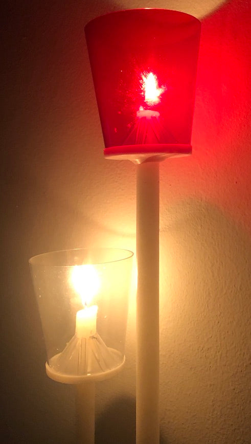 Flambeaux per processione - colore blu - Confezione da 36 pezzi