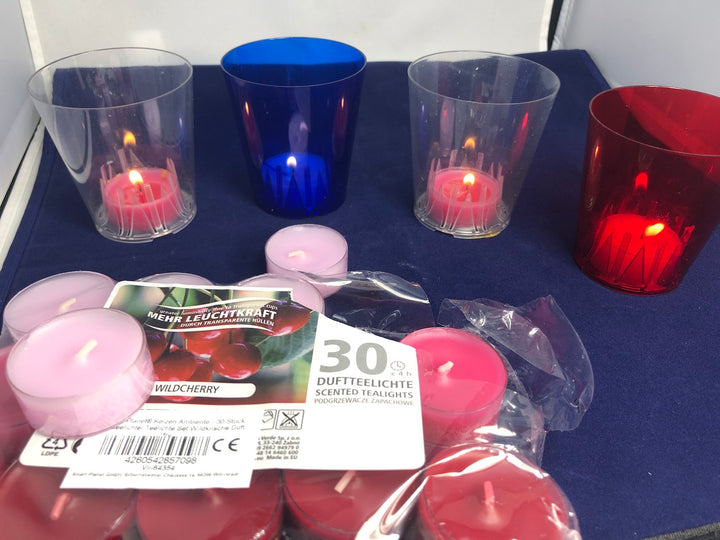 Flambeaux per processione - colore blu - Confezione da 36 pezzi