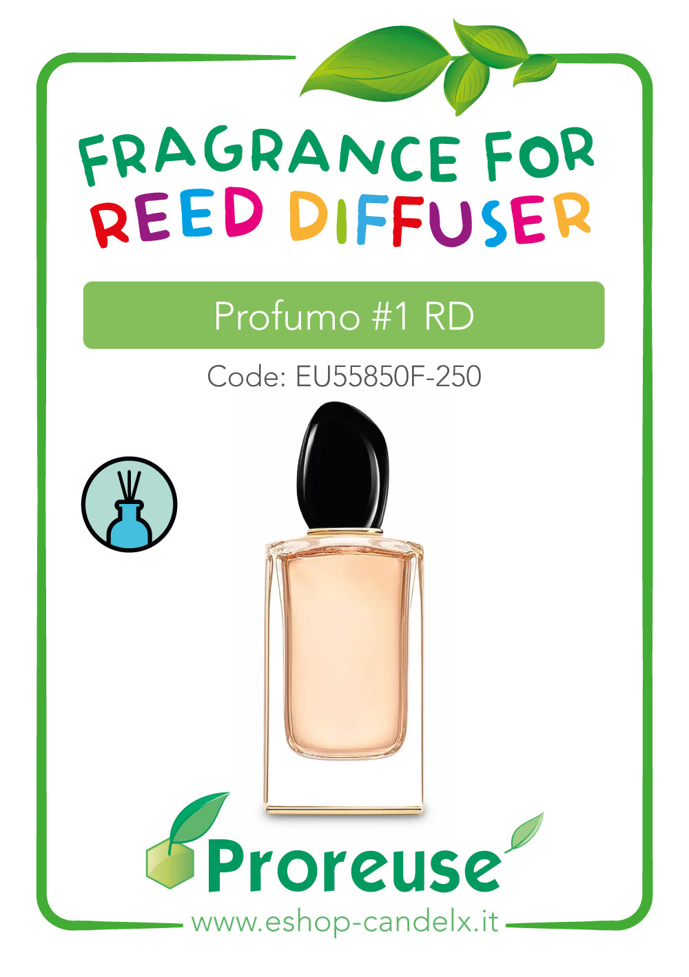 Fragranza per diffusori: Profumo n.1 RD tipo Giorgio Armani