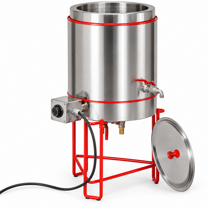 Fusore per cera a doppia parete , capacità 25 lt