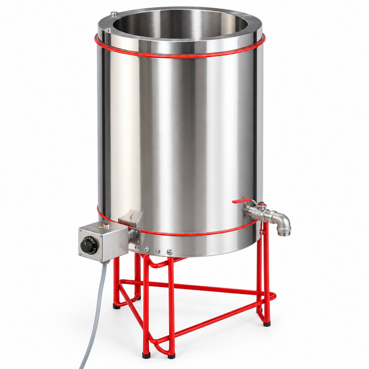 Fusore per cera a doppia parete , capacità 70 lt