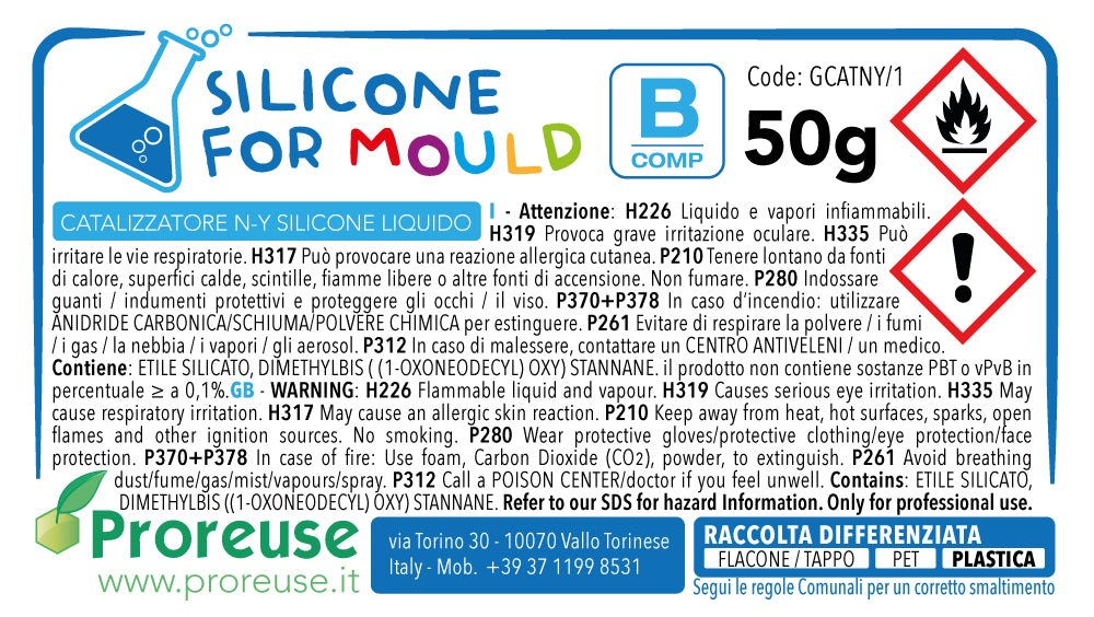 Gomma siliconica (silicone liquido) per riproduzione stampi per candele ,  AL/6