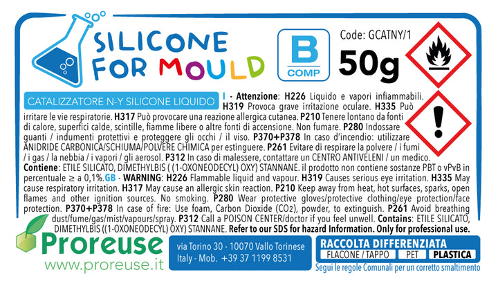 Gomma siliconica (silicone liquido) per riproduzione stampi per candele ,  AL/6