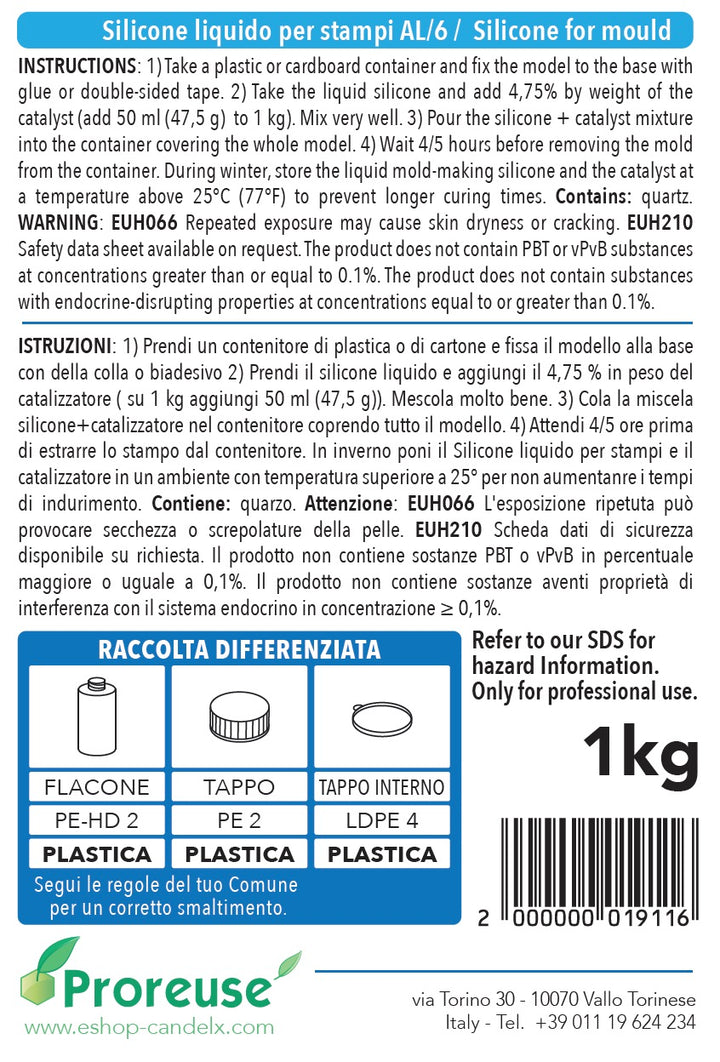Gomma siliconica liquida per stampi per candele – TFR