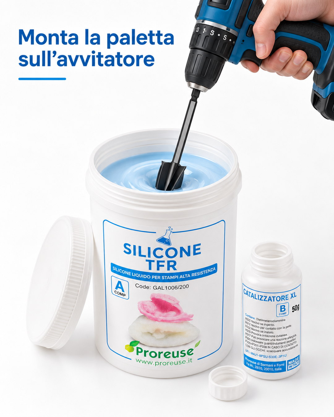 Miscelatori per Silicone e Resina Epossidica da Trapano – Agitatori Riutilizzabili