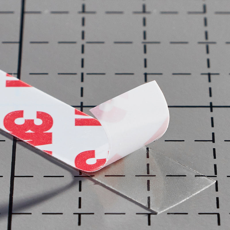 Nastro biadesivo 3M trasparente per fissaggio stoppini , altezza 12 mm, lunghezza rotolo 50 metri