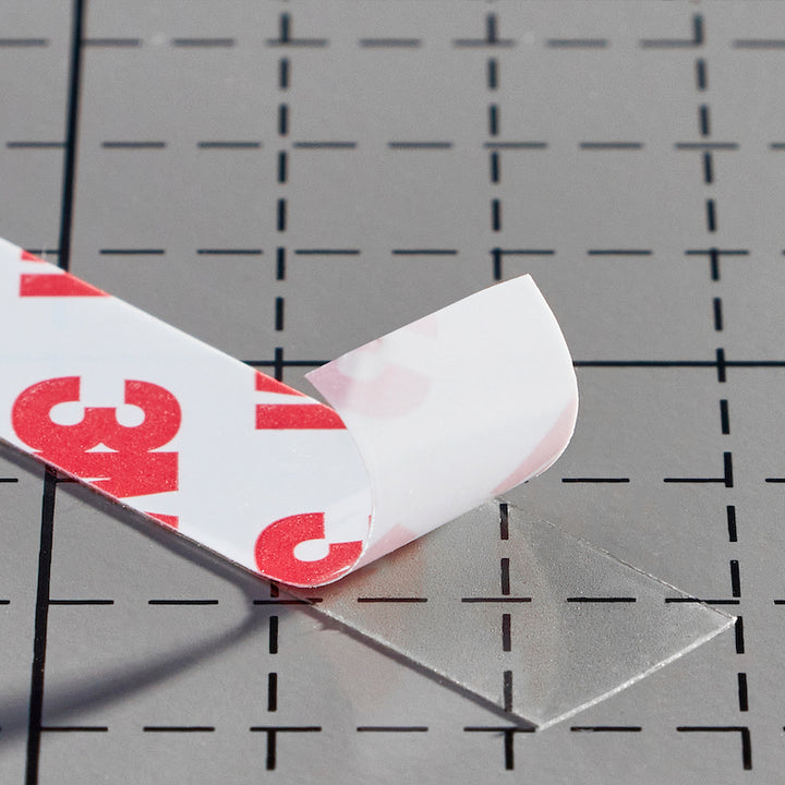 Nastro biadesivo 3M trasparente per fissaggio stoppini , altezza 12 mm, lunghezza rotolo 50 metri