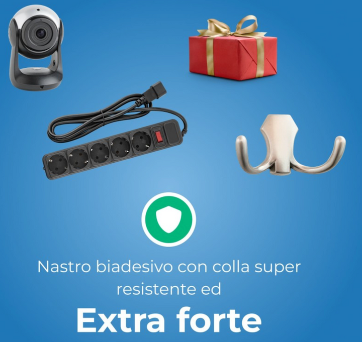 Nastro biadesivo Trasparente per fissaggio stoppini , H 25 mm, lunghezza 25 mt