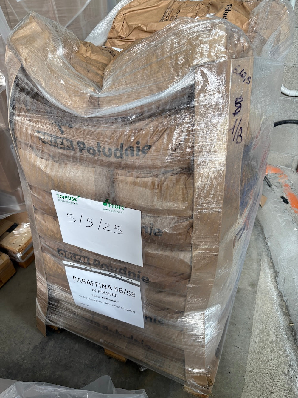 Paraffina Raffinata 56-58 in polvere ,min. 600 kg