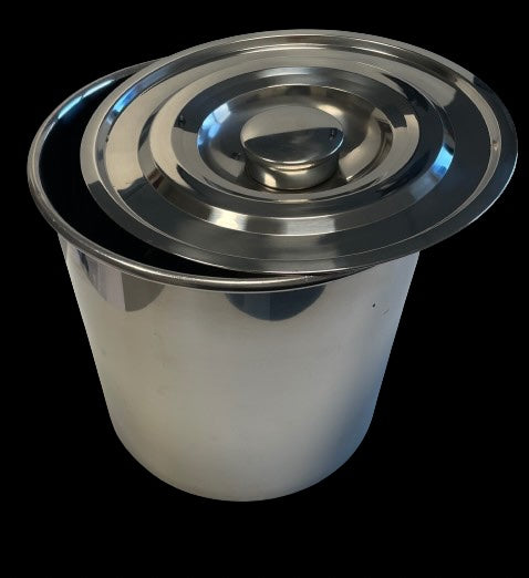 Pentola in acciaio senza manico, d. 24 - H 24 cm