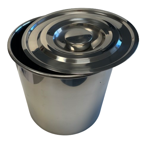 Pentola in acciaio senza manico, d. 24 - H 24 cm