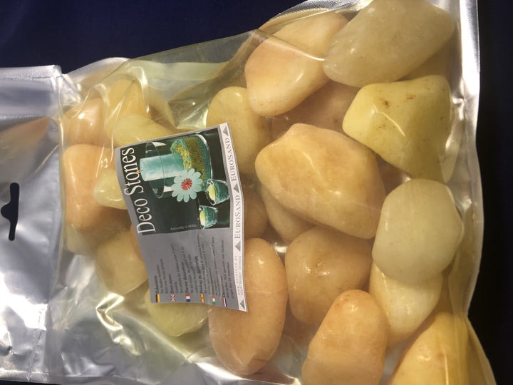 Pietre colorate per decorazione gialle,  1 kg