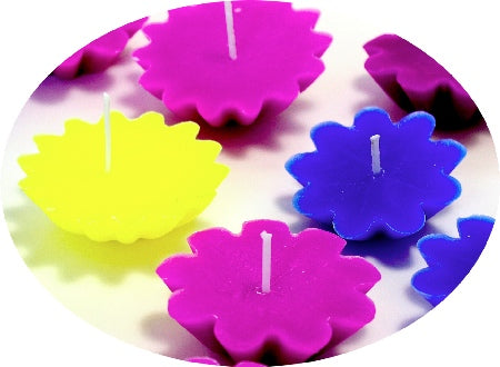 Stampi di acciaio per candele galleggianti, diam. 6,5 cm altezza 2,5 cm, confezione da 10 pz