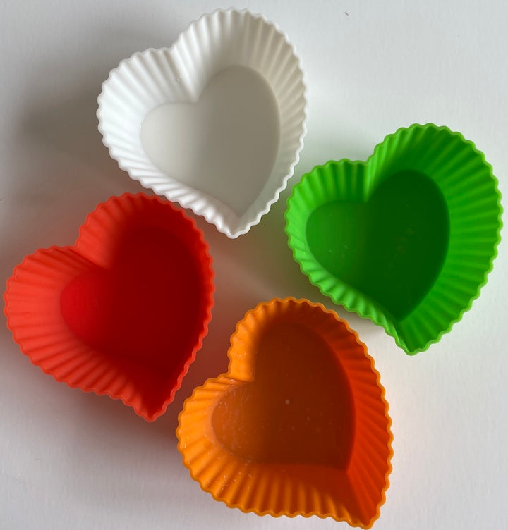 Stampi di silicone a forma di cuore, 4 pz