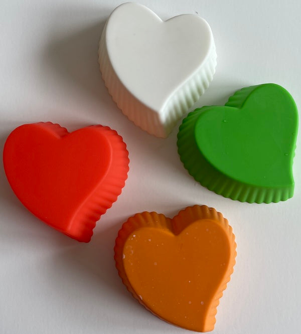 Stampi di silicone a forma di cuore, 4 pz
